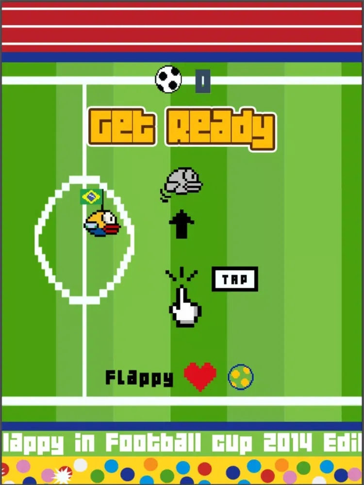 Flappy in Football cup 2014 Edition iPad 應用截圖