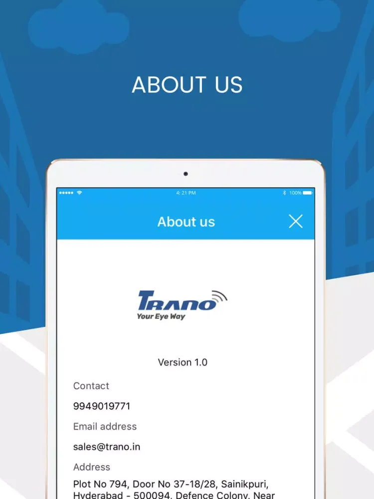 Trano VTS iPad  Screenshots