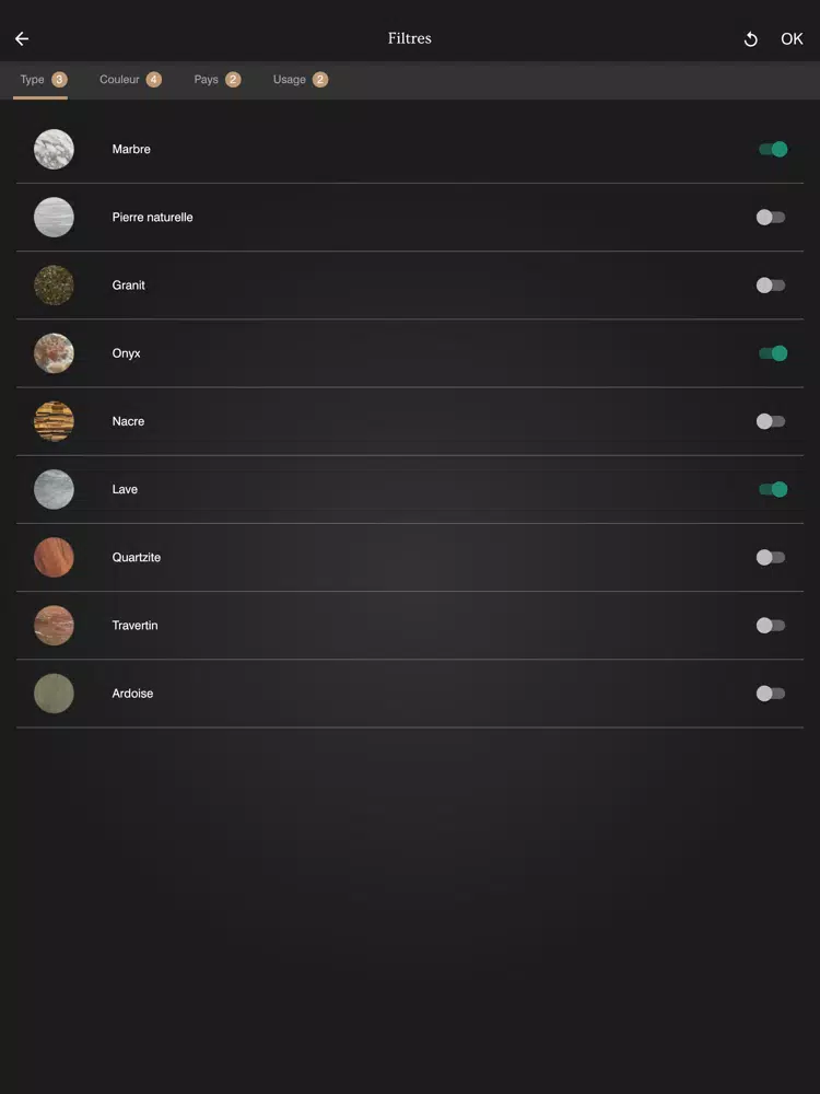 MDY Stone color chart iPad 应用截图