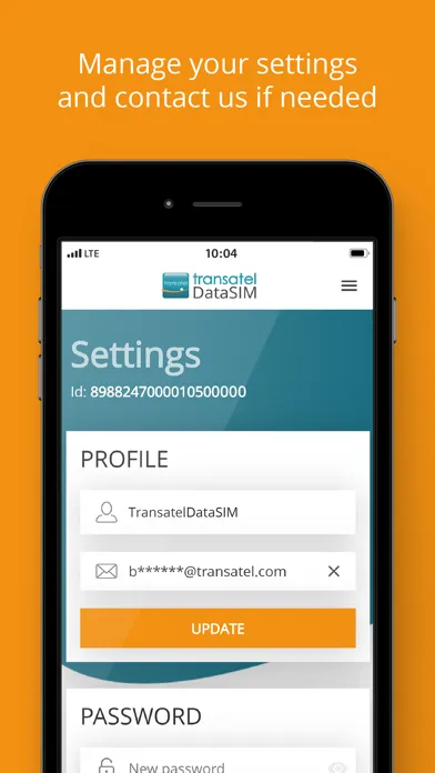 Transatel DataSIM selfcare स्क्रीनशॉट