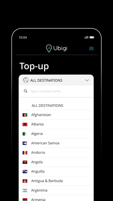 Capturas de tela do Ubigi: Travel eSIM & data plan