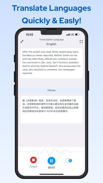 Zrzuty ekranu Transcribe Voice Notes