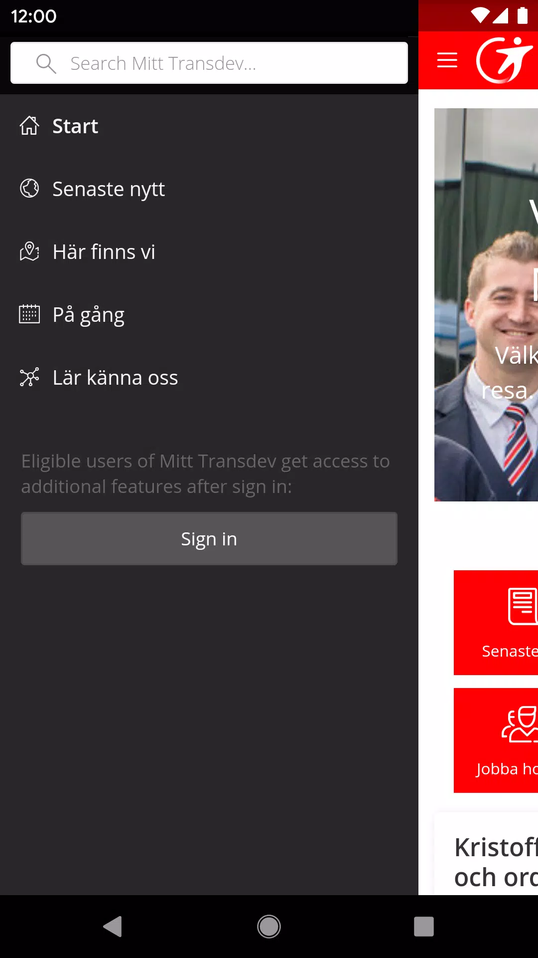 Mitt Transdev Screenshots