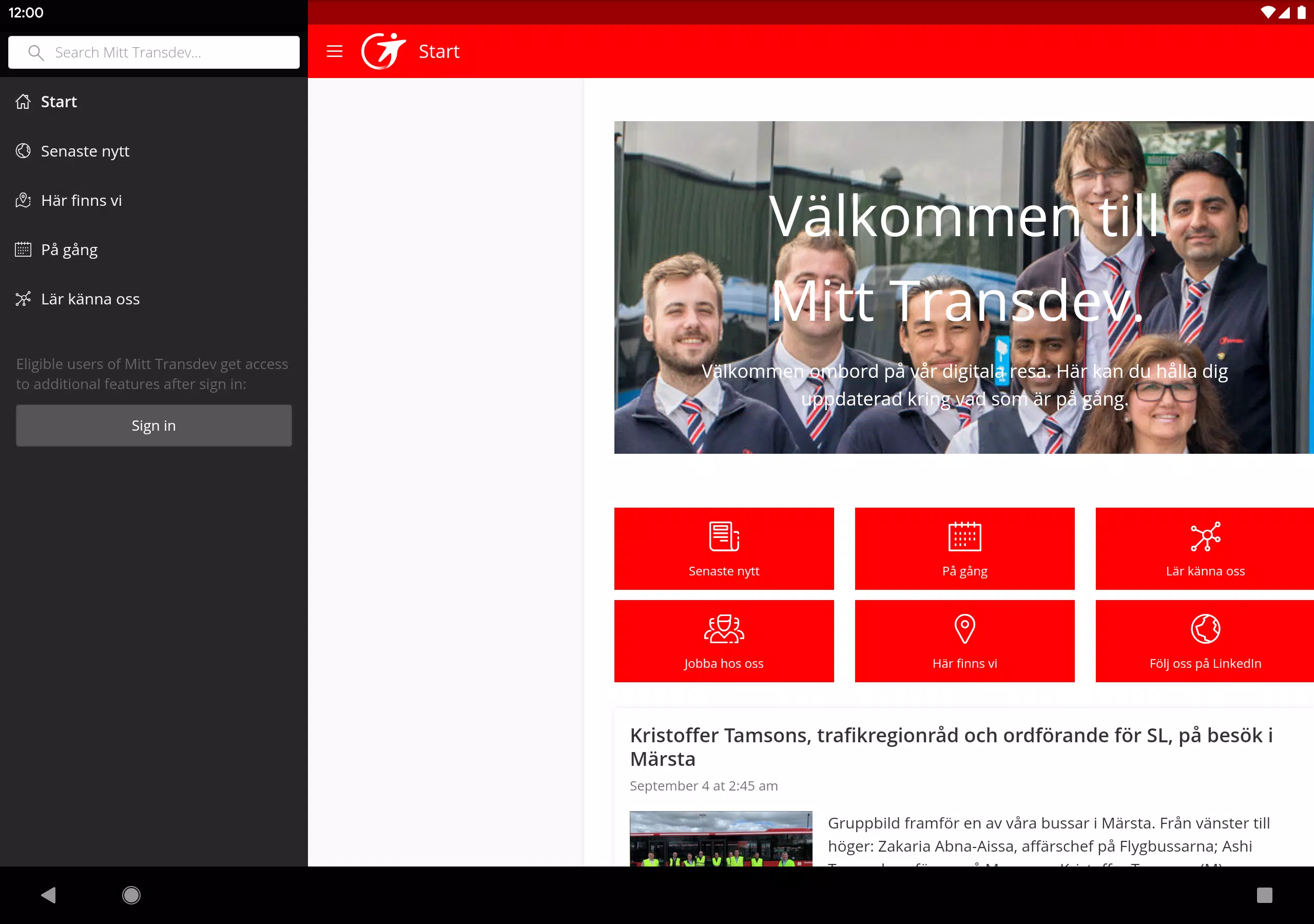 Mitt Transdev Screenshots