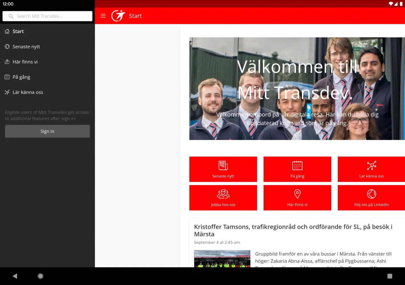 Screenshot di Mitt Transdev