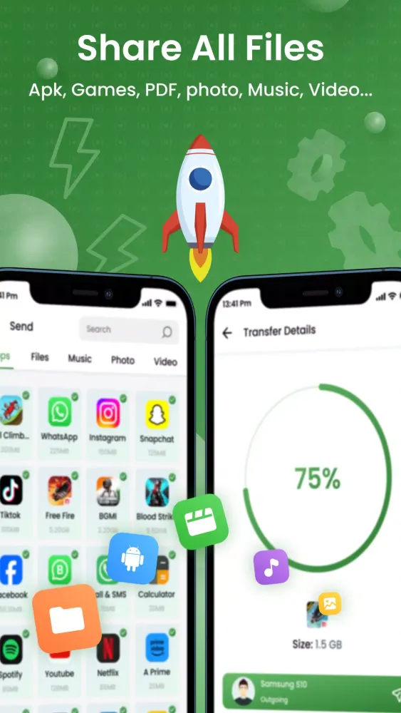 Files sharing - files transfer Screenshots