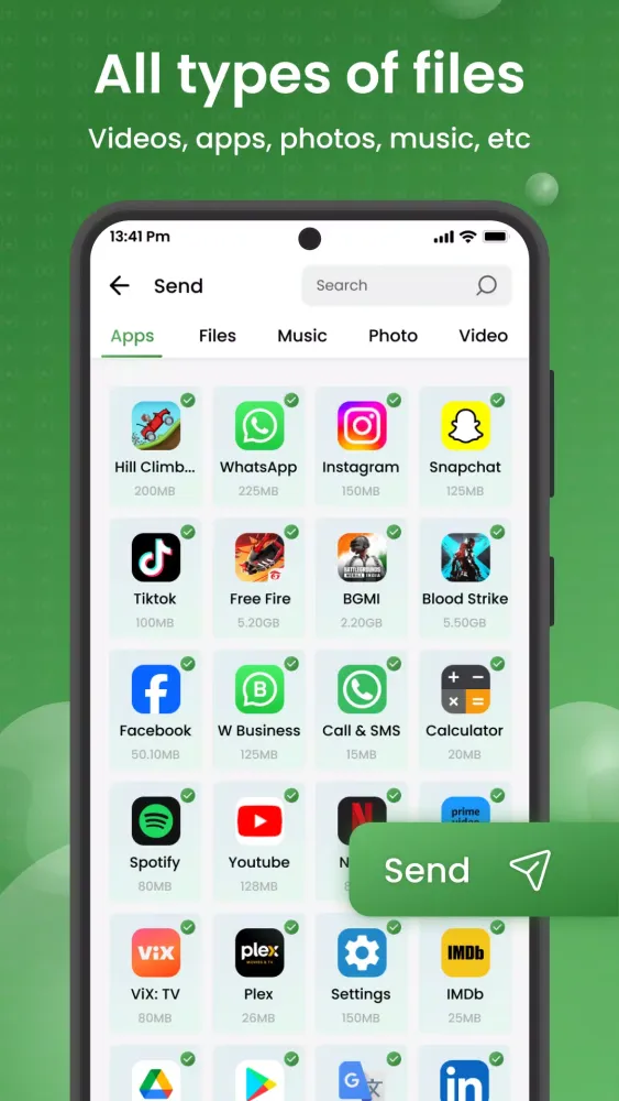Files sharing - files transfer Screenshots