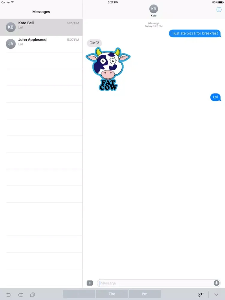 Tangkapan skrin What a Cow iPad 