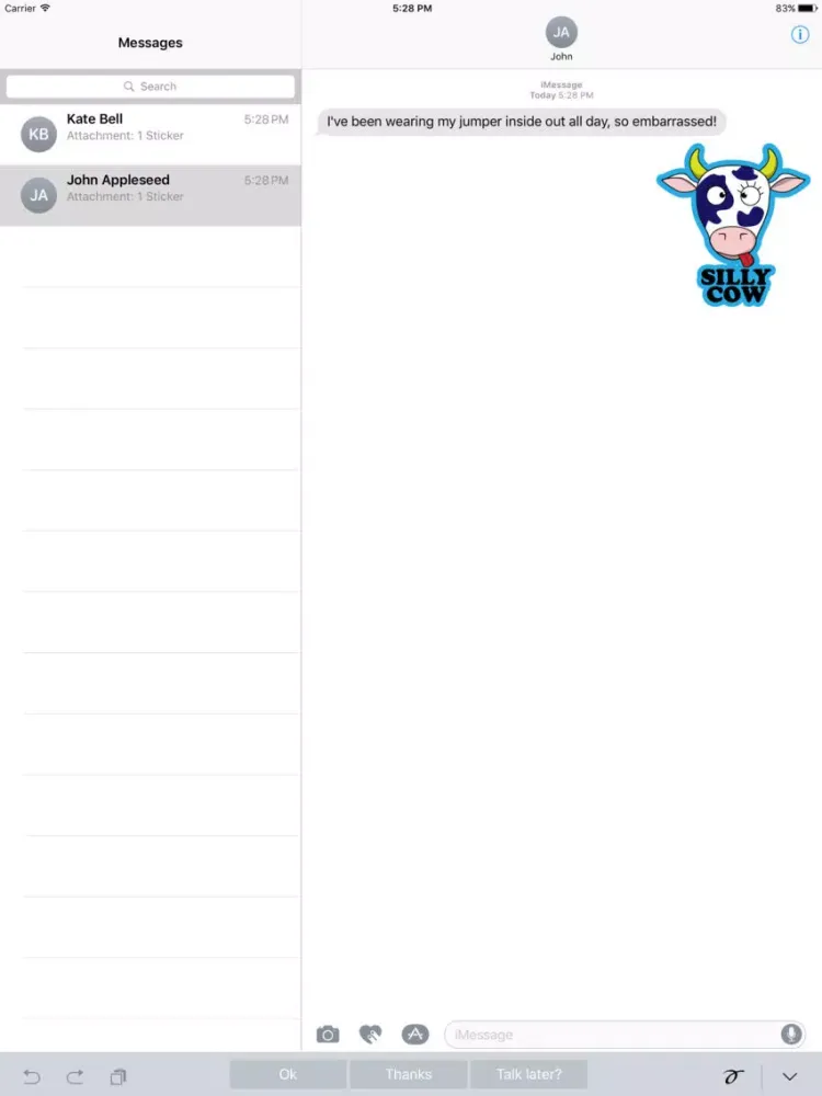 Tangkapan skrin What a Cow iPad 