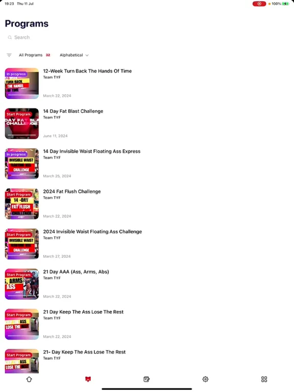 Capturas de pantalla de Transform You Fitness iPad 