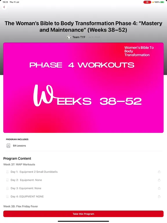 Capturas de pantalla de Transform You Fitness iPad 