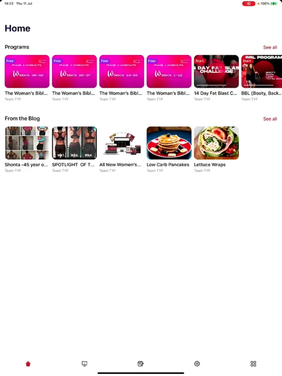 Capturas de pantalla de Transform You Fitness iPad 