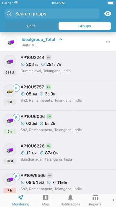 TGG Tracking Screenshots