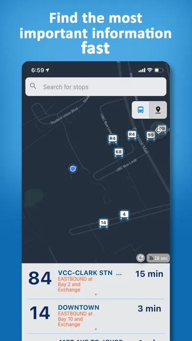 Zrzuty ekranu Vancouver Transit • Real-Time