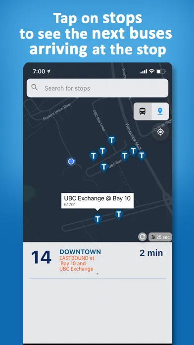 Zrzuty ekranu Vancouver Transit • Real-Time