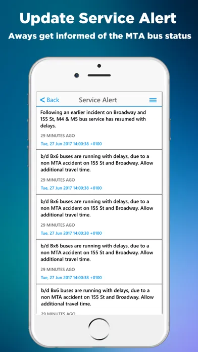 NYC Bus Time App (MTA) スクリーンショット