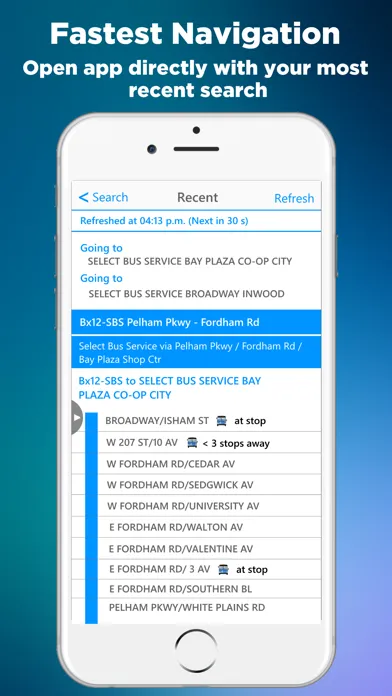 NYC Bus Time App (MTA) スクリーンショット