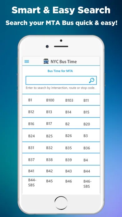 NYC Bus Time App (MTA) スクリーンショット
