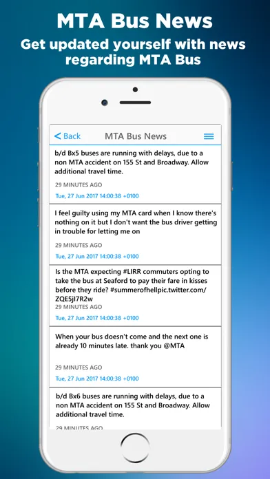 NYC Bus Time App (MTA) スクリーンショット