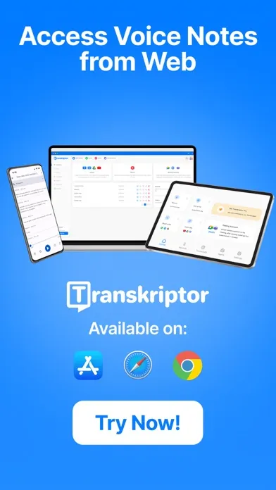 Capturas de pantalla de Transkriptor - Speech to Text