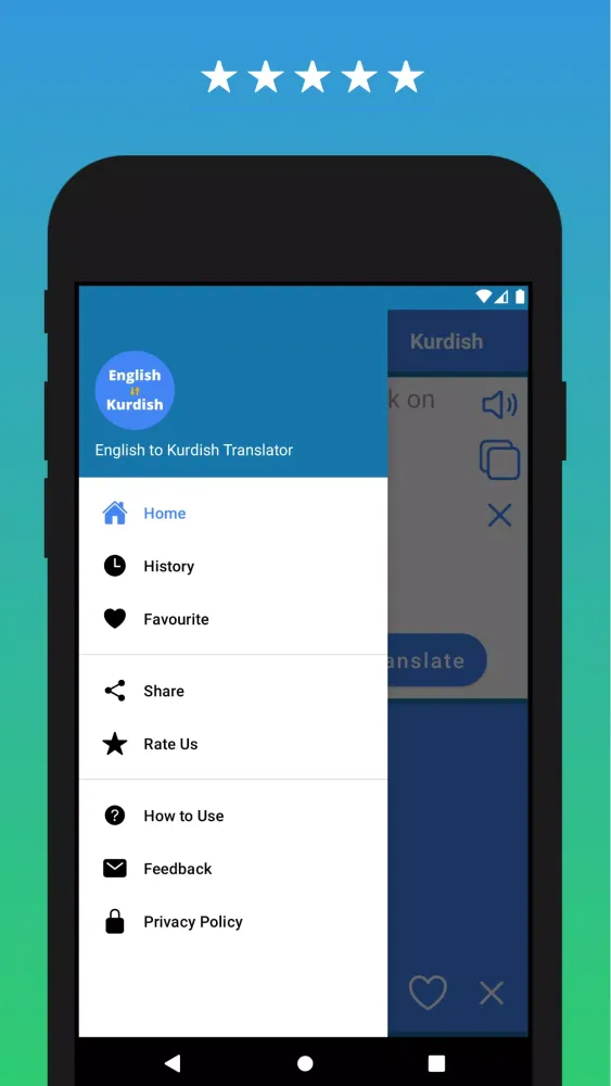 ภาพหน้าจอของ English to Kurdish Translator