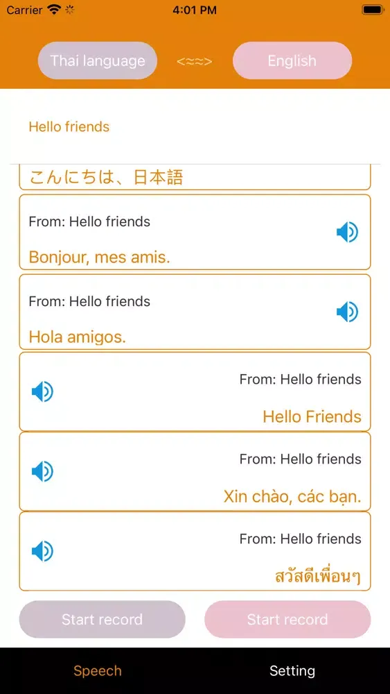 Tangkapan layar Translation -Voice Translator