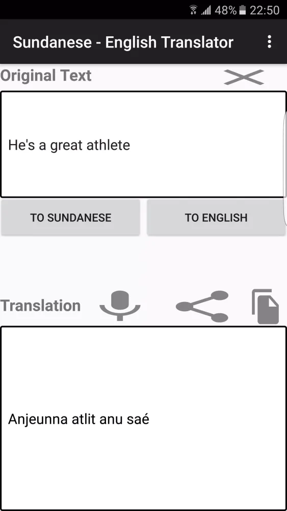 English - Sundanese Translator Screenshots