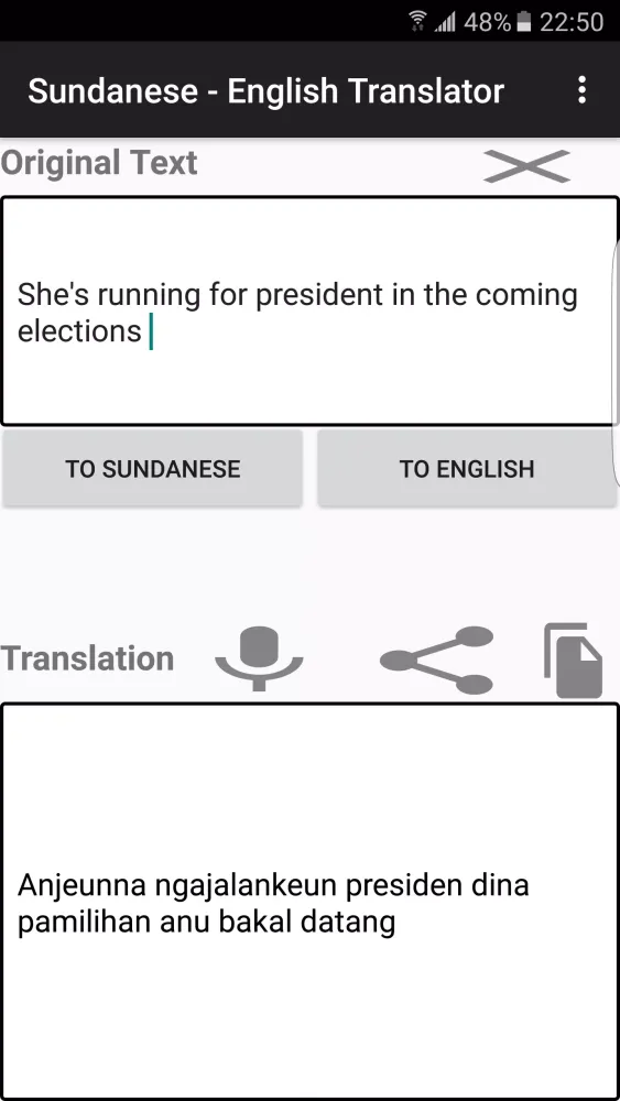 English - Sundanese Translator Screenshots