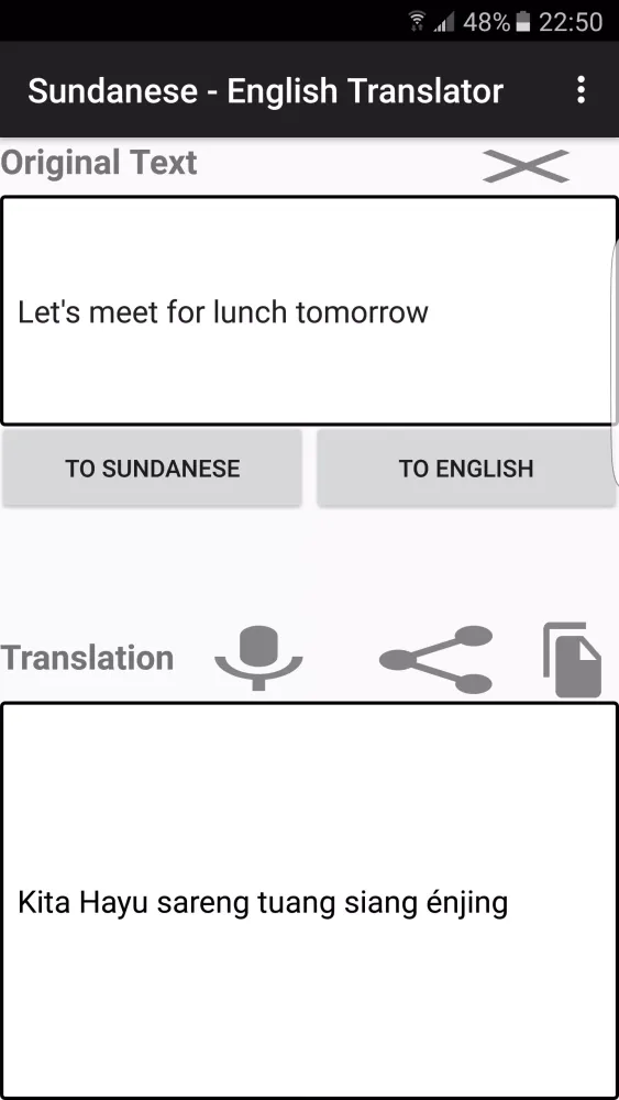 English - Sundanese Translator Screenshots