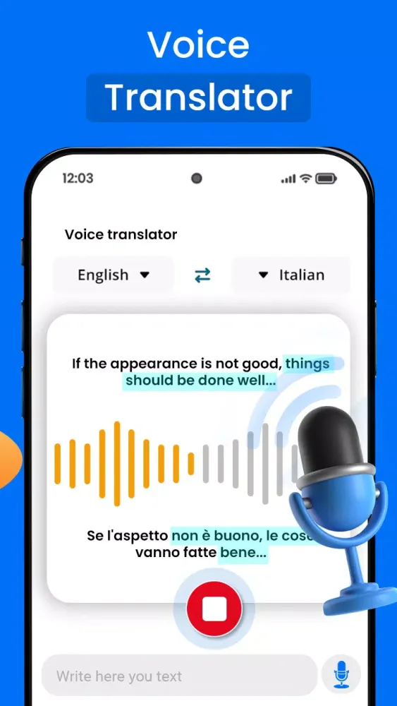 Captures d'écran de AI Translate All Languages