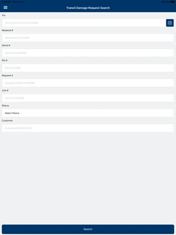 HT Warranty Mobile App iPad  Screenshots