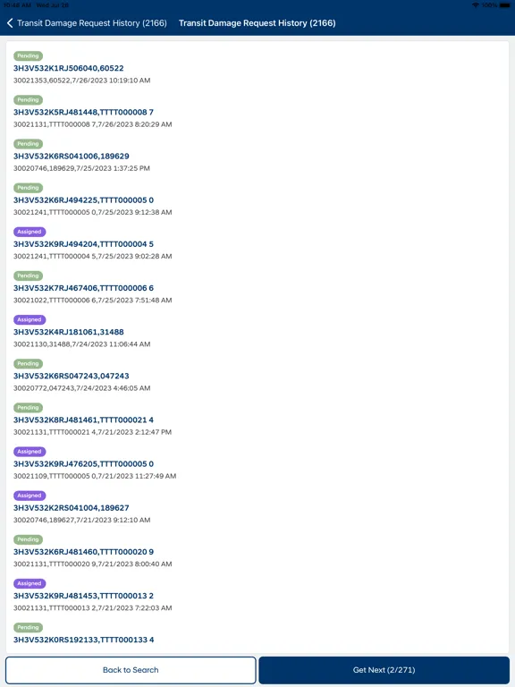 HT Warranty Mobile App iPad  Screenshots