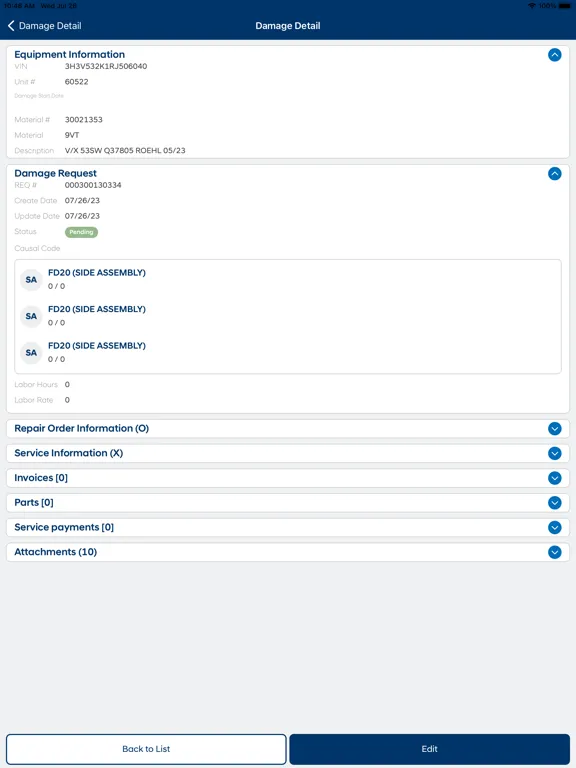 HT Warranty Mobile App iPad  Screenshots