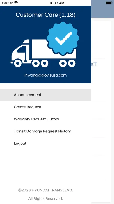 HT Warranty Mobile App Screenshots