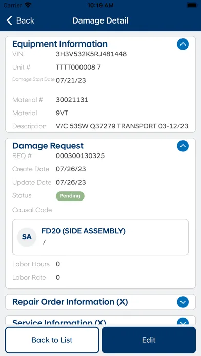 HT Warranty Mobile App Screenshots