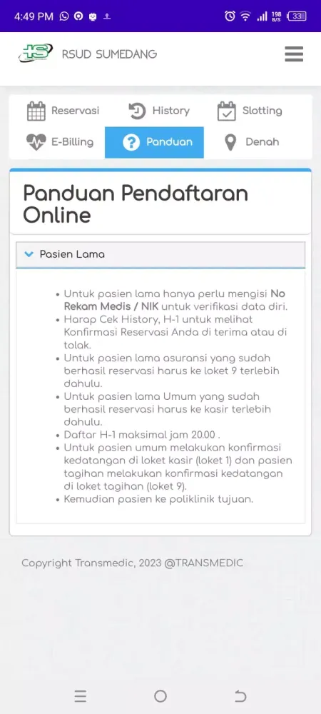 Daftar Online RSUD Sumedang Screenshots