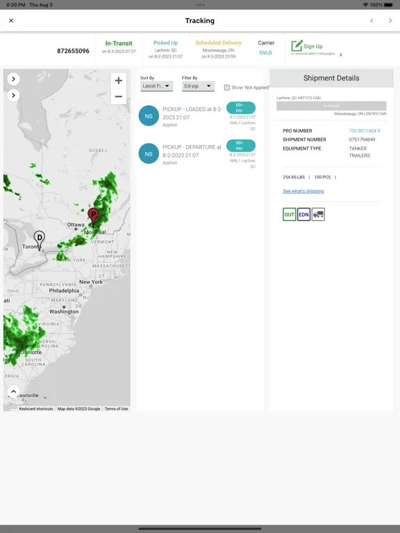 Uber Freight TMS iPad  Screenshots