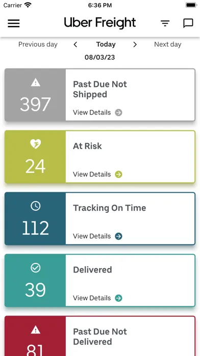 Uber Freight TMS Screenshots