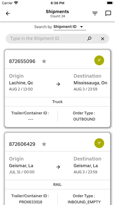 Uber Freight TMS Screenshots