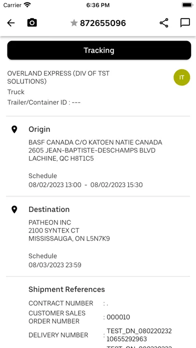 Uber Freight TMS Screenshots