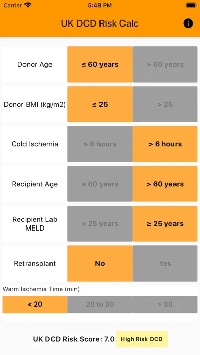 UK DCD Risk Calculator স্ক্রিনশট