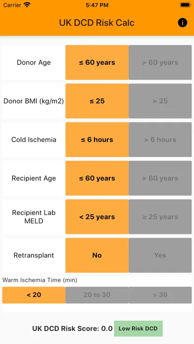 UK DCD Risk Calculator স্ক্রিনশট