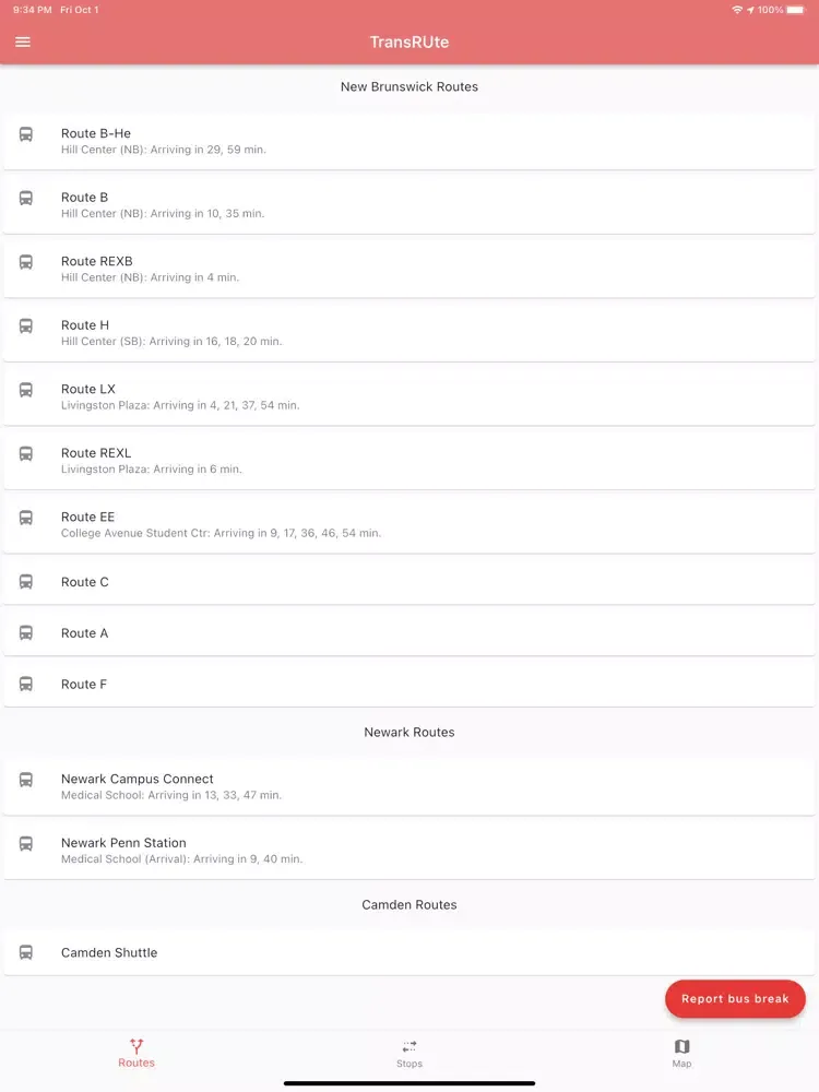 TransRUte iPad  スクリーンショット