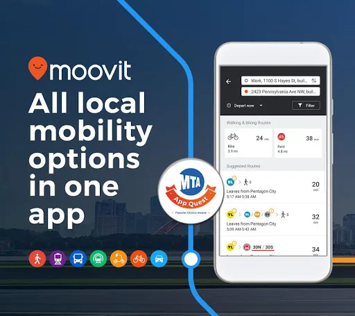 Moovit: Bus & Train Schedules应用截图
