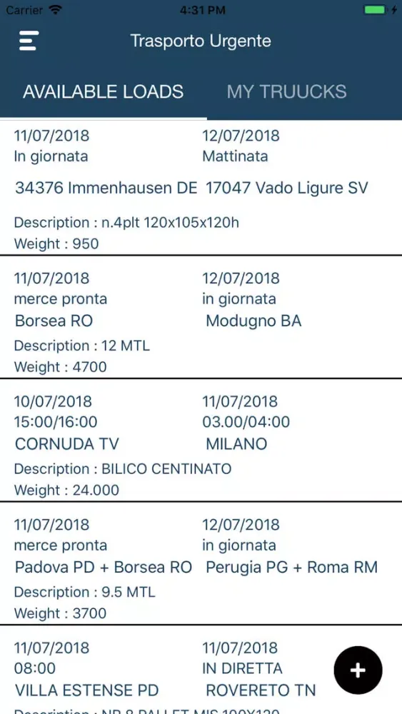 Capturas de pantalla de Trasporto Urgente