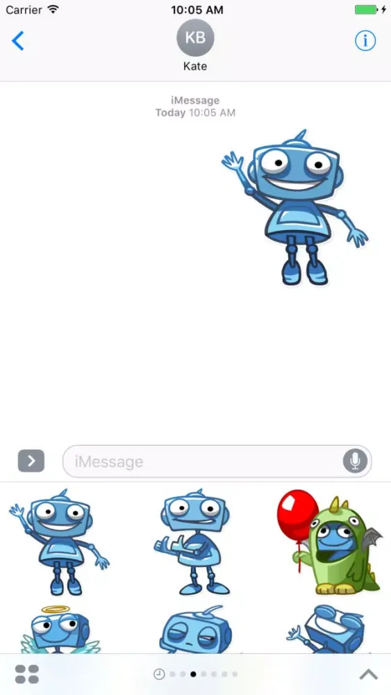 Blue Robots for iMessage スクリーンショット