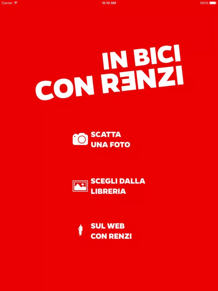 Tangkapan skrin In bici con Renzi iPad 