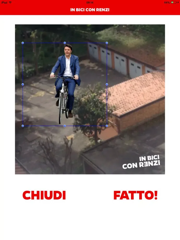 Tangkapan skrin In bici con Renzi iPad 