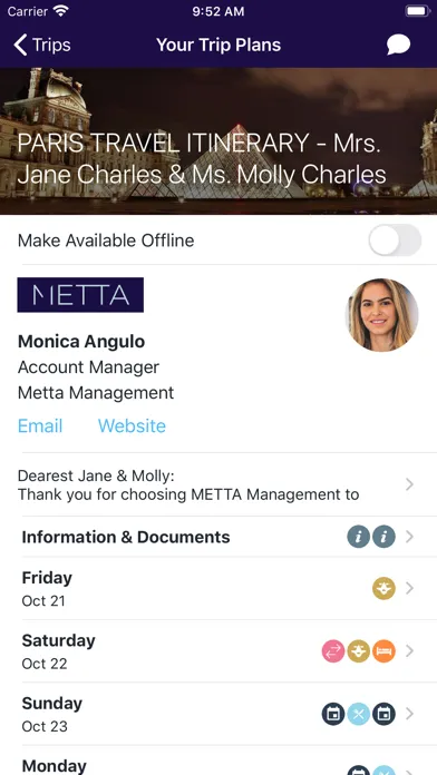 Скриншоты METTA Management