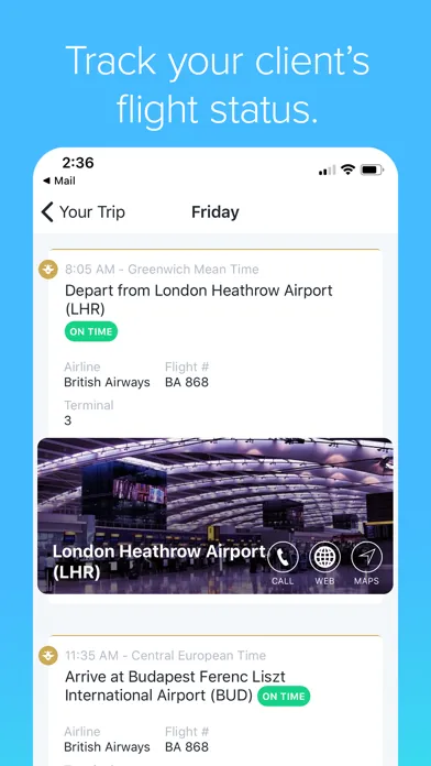 Travefy Pro: View Client Trips سکرین شاٹس